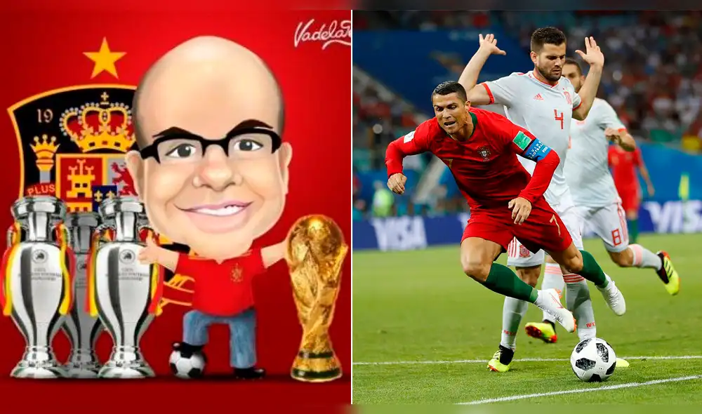 España vs. Portugal: así reaccionó Mister Chip tras el penal a Cristiano Ronaldo
