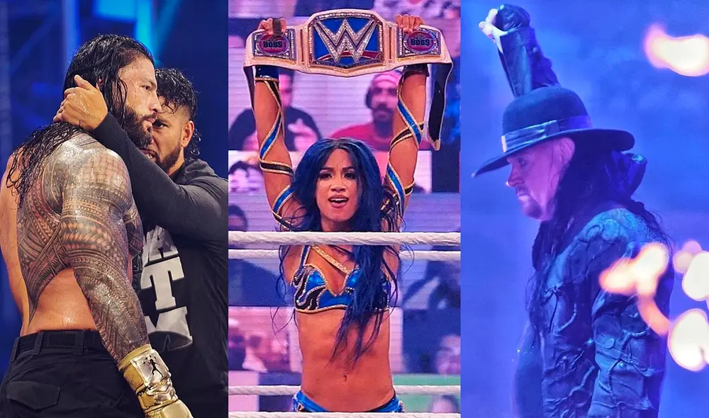 The Undertaker, Roman Reigns y Sasha Banks fueron los protagonistas de WWE Survivor Series 2020. Foto: composición/WWE