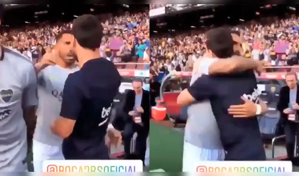  Lionel Messi y el extenso abrazo con Tévez para dejar atrás la enemistad [VIDEO]