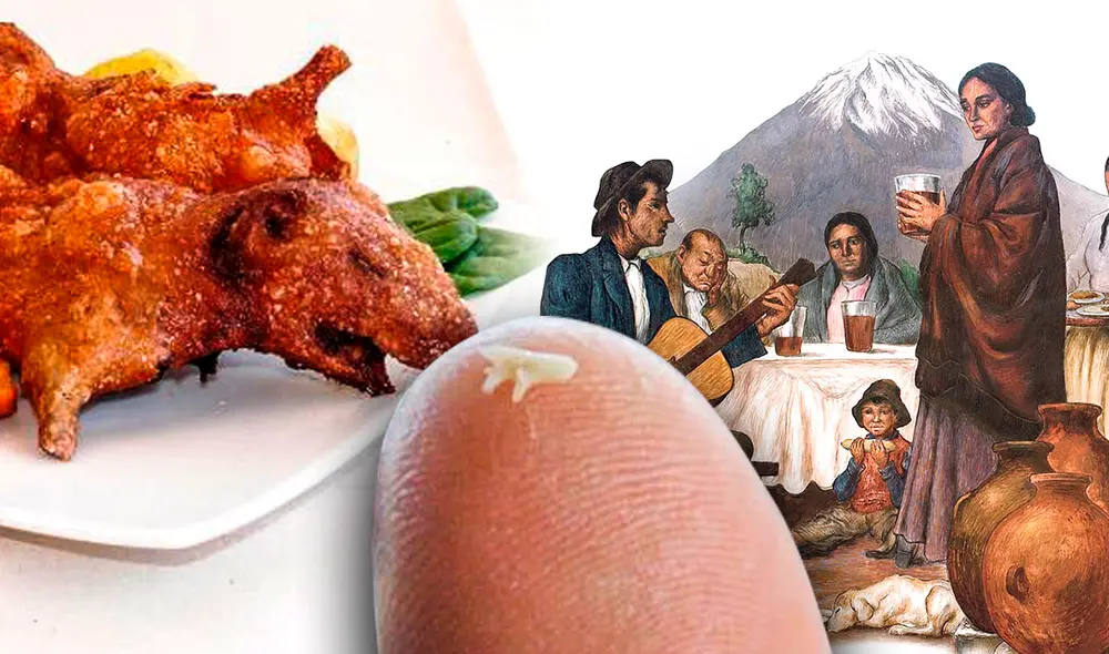 Tradiciones peruanas: 'zorrita' del cuy es buscada luego de comer algún platillo a base del animal. Foto: composición Fabrizio Oviedo/LR/Andina/Sociedad Picantera de Arequipa
