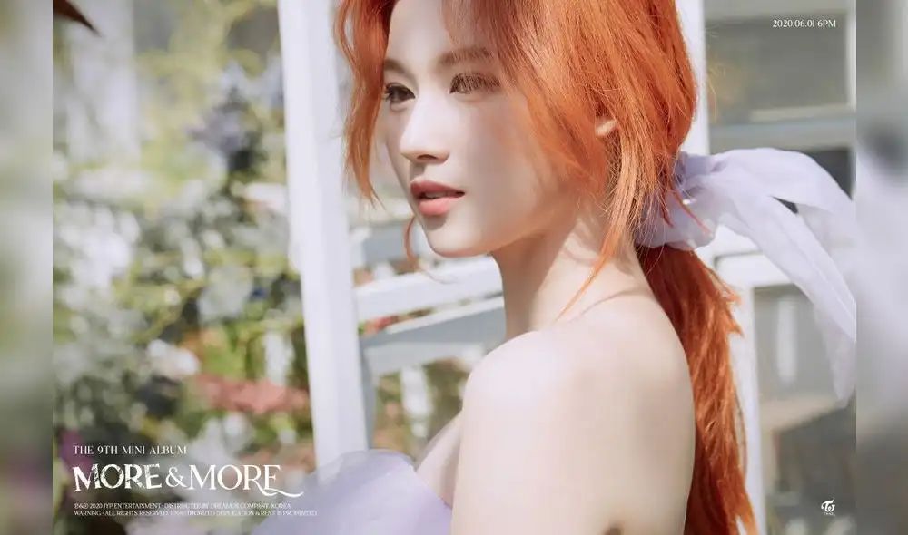 TWICE: Sana luce hermosa en el concept photo de More & More.