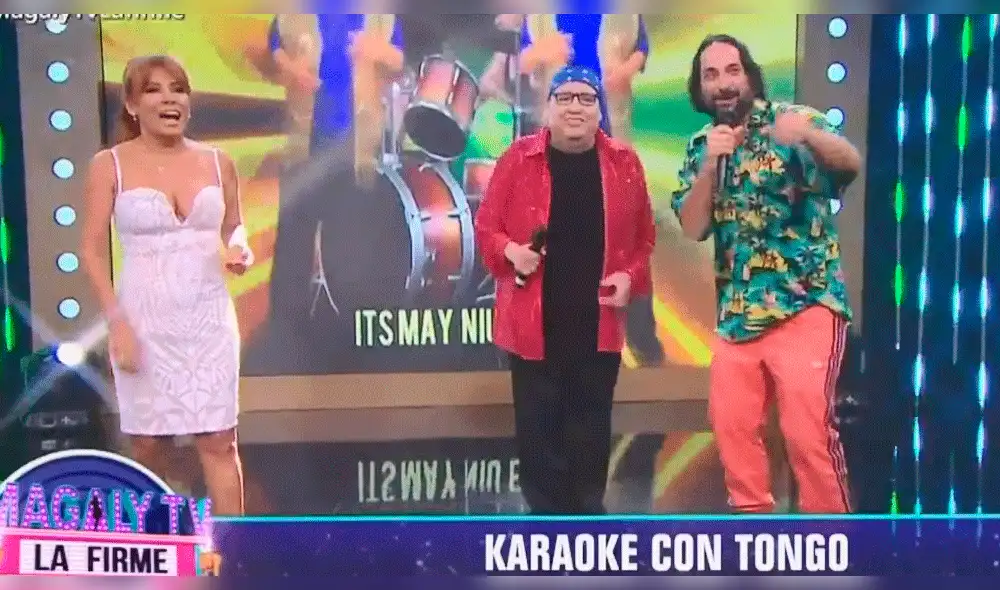 Magaly Medina queda en 'shock' al oír cantar a Tongo sus éxitos en inglés