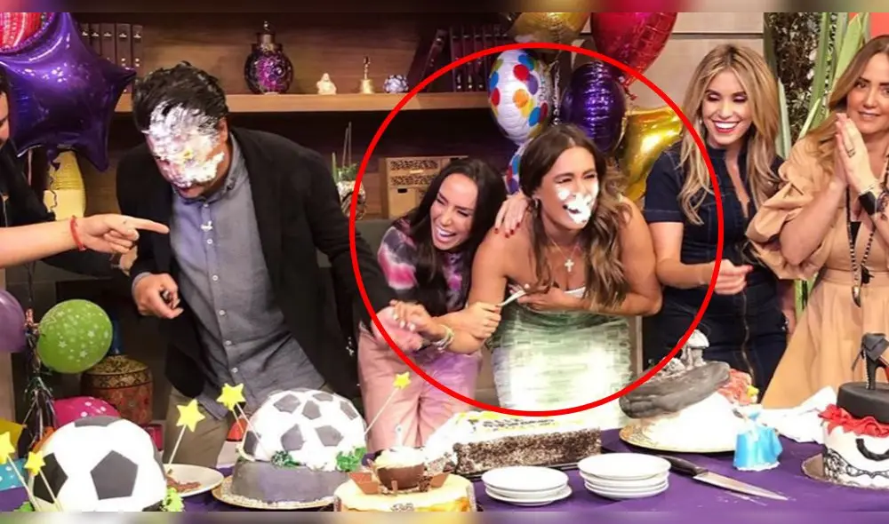 Galilea Montijo y su reacción al recibir tortazo en su cumpleaños [VIDEO]