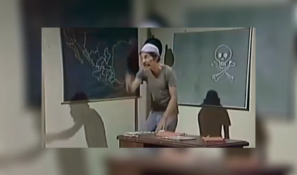 El video viral de YouTube muestra la escena en que 'Don Ramón' del Chavo del 8 destrona el puesto del profesor 'Jirafales'.