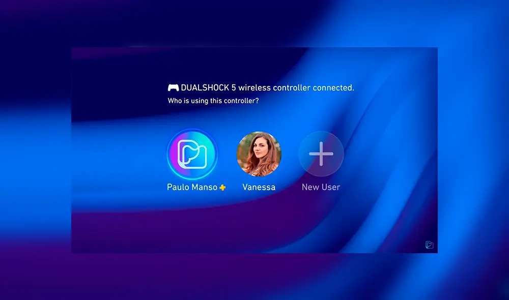 En la supuesta pantalla de inicio de PS5, los usuarios - al igual que en PS4 - deberán elegir el usuario PSN.