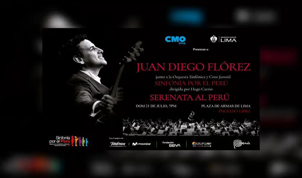 La Sinfonía al Perú tendrá cuatro puntos de acceso