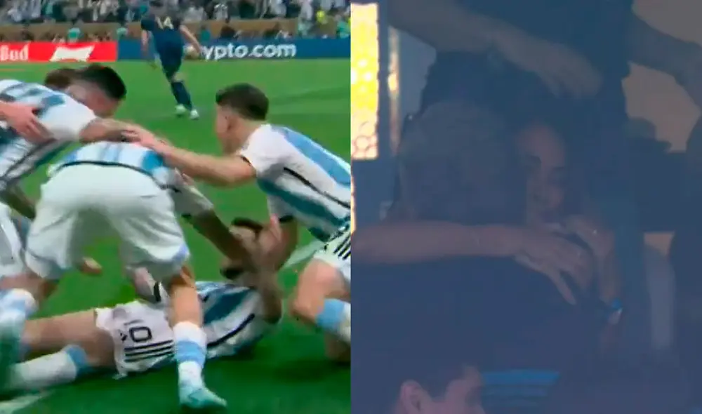 Gol de Messi y Antonela Roccuzzo lo celebró con pasión. Foto: captura/DGo Gol de Messi y Antonela Roccuzzo lo celebró con pasión. Foto: captura/DGo