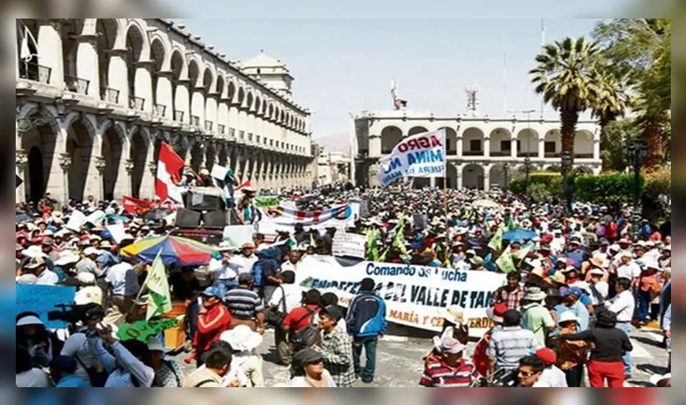 Anuncian medida de protesta en Arequipa.