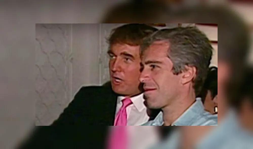 Donald Trump junto a Jeffrey Epstein. Foto: disfusión.