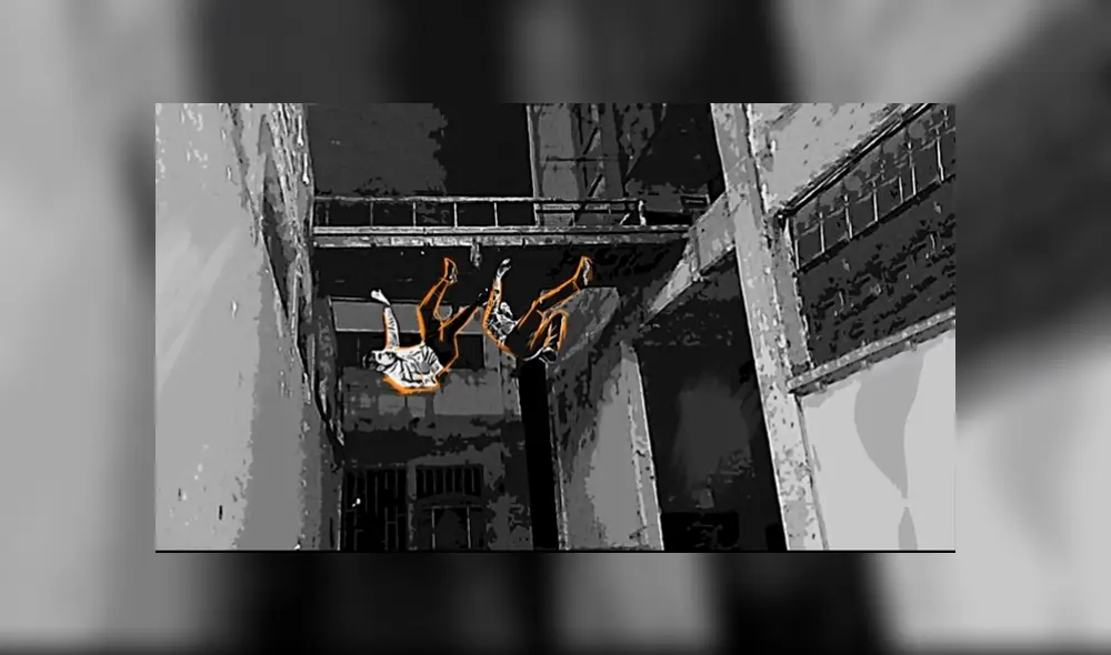 Los dos actores de "Sin Miedo a la Verdad" se precipitaron al suelo al realizarlo. Foto: Infobae Los dos actores de "Sin Miedo a la Verdad" se precipitaron al suelo al realizarlo. Foto: Infobae