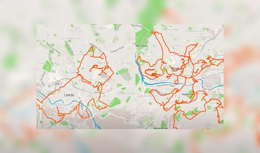 Hombre recorre ruta en forma de 'Rodolfo el reno'