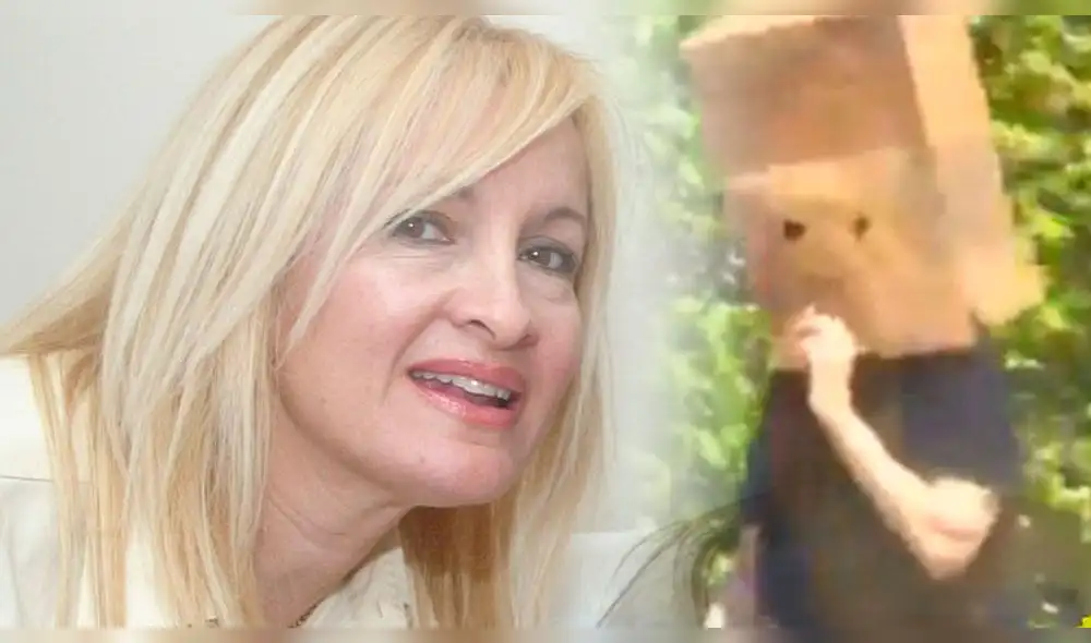 Sara Salazar, viuda de José José sale a la calle con bolsa de papel en la cabeza Sara Salazar, viuda de José José sale a la calle con bolsa de papel en la cabeza