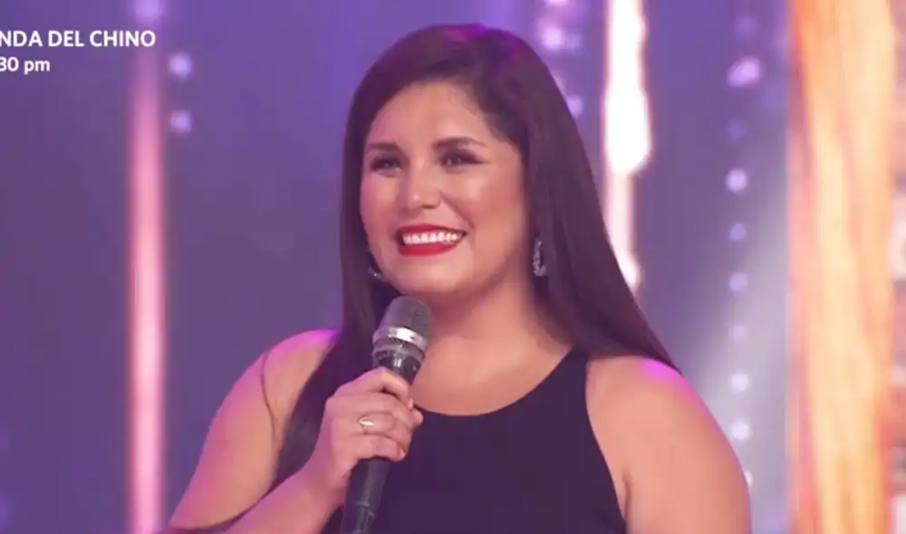 Lady Guillén se presenta en el set de en En boca de todos. Foto: captura de América TV