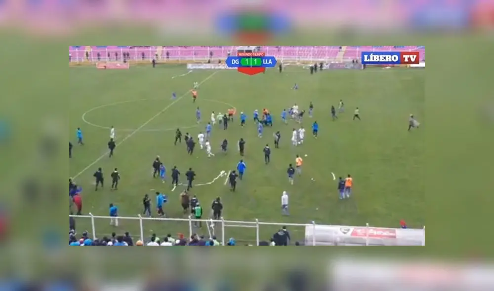 Partido terminó en pelea en Cusco.