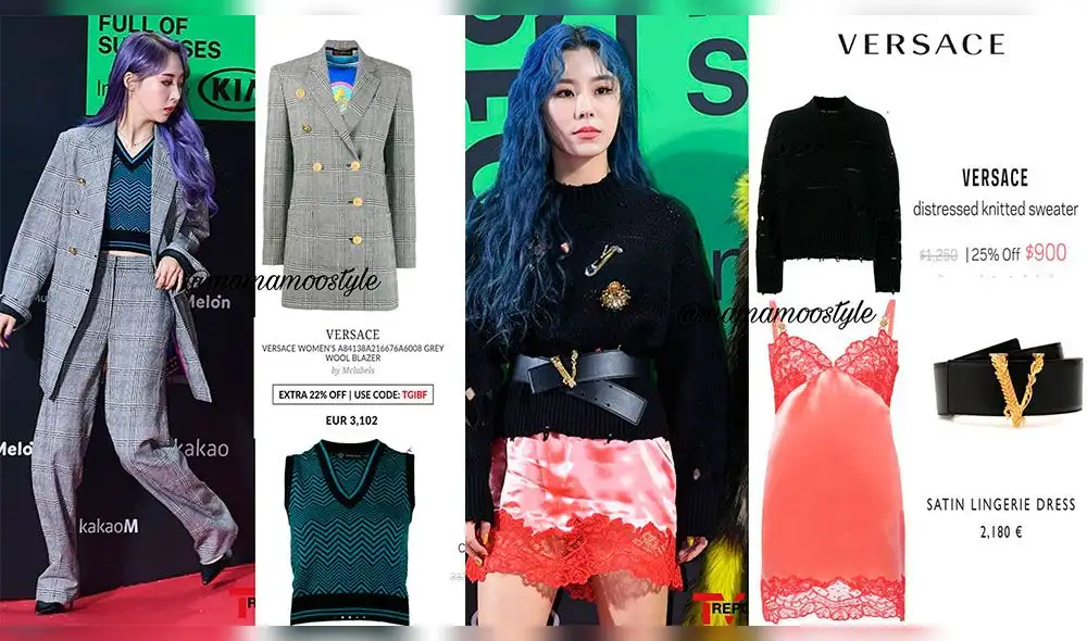 MMA 2019: La integrantes de MAMAMOO vistieron de Versace.