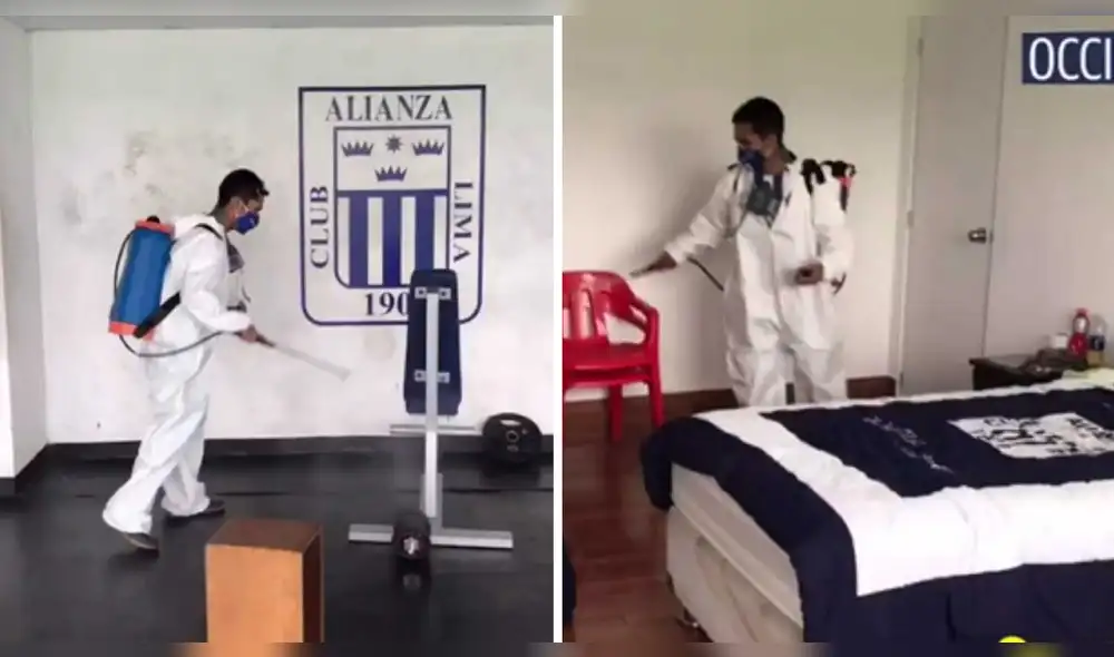 Alianza Lima: hinchas desinfectaron instalaciones del estadio Matute.