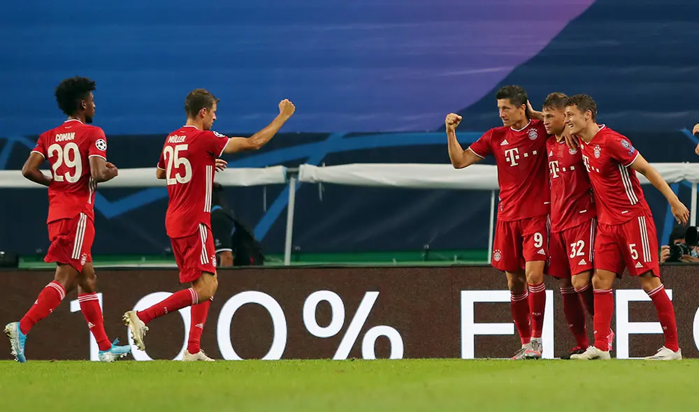 Robert Lewandowski sentenció la goleada del Bayern Múnich sobre Lyon en la segunda semifinal de Champions League. | Foto: AFP