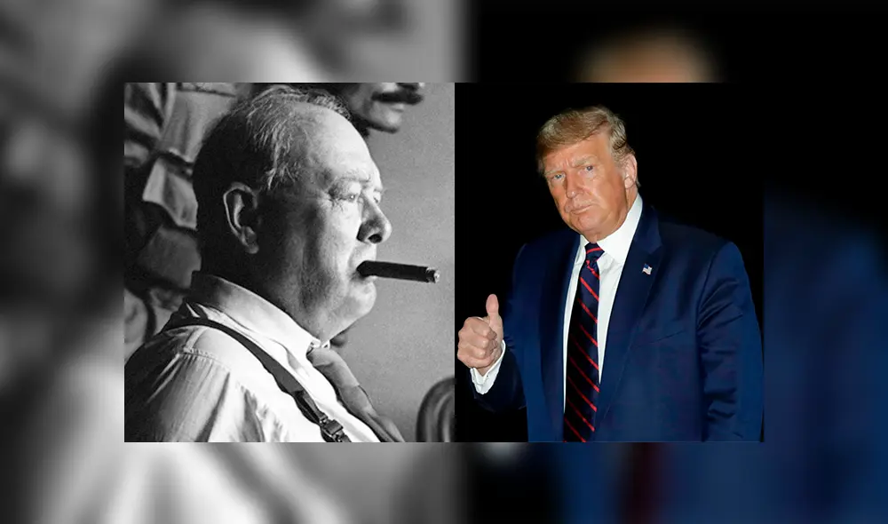 Winston Churchill fue primer ministro del Reino Unido en dos ocasiones, de 1940 a 1945 y de 1951 a 1955. Por su parte, Donald Trump buscará reelegirse como presidente de EE.UU en noviembre. (Foto: composición La República de AFP/ EFE) Winston Churchill fue primer ministro del Reino Unido en dos ocasiones, de 1940 a 1945 y de 1951 a 1955. Por su parte, Donald Trump buscará reelegirse como presidente de EE.UU en noviembre. (Foto: composición La República de AFP/ EFE)