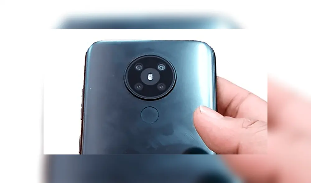 La nueva filtración del Nokia 5.2 revela un módulo con cuatro cámaras traseras. | Foto: Evan Blass