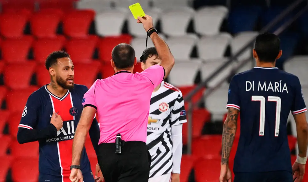 PSG cayó en casa ante el Manchester United por la fecha 1 de la Champions League. Foto: AFP.