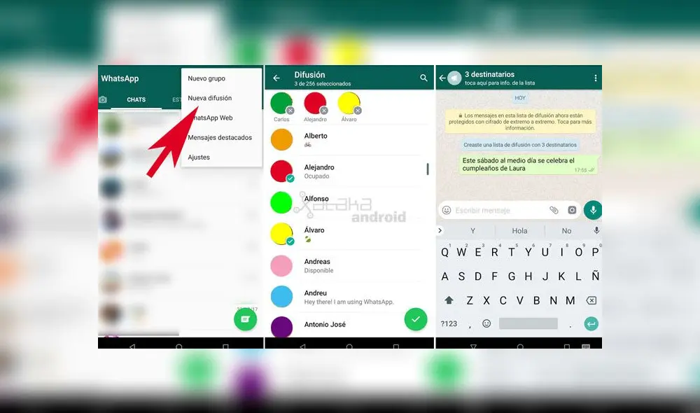 Crear una lista de difusión en WhatsApp es sencillo.