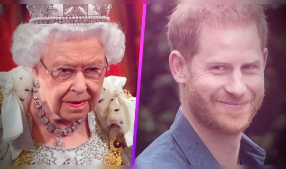 Príncipe Harry y reina Isabel