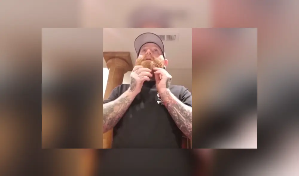 A través de Facebook este hombre mostró cómo ocultar su barba para pasar desapercibido frente a los demás.