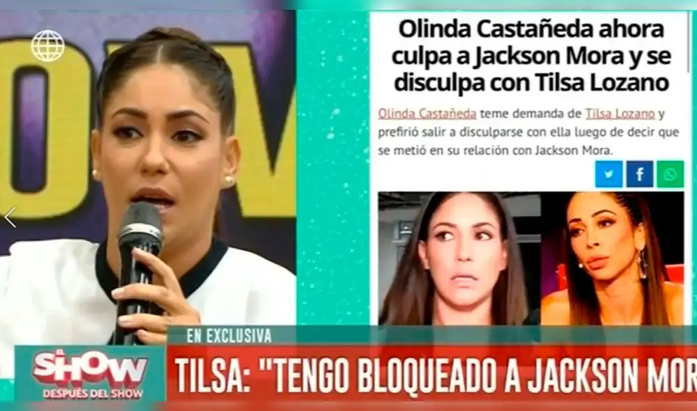 Tilsa Lozano sobre Jackson y Olinda: “Han manchado mi honra” Tilsa Lozano sobre Jackson y Olinda: “Han manchado mi honra”