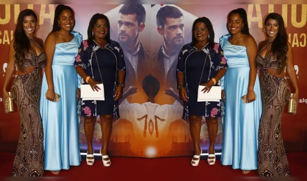 La salsera de Yahaira Pasencia se mostró entusiasta con la madre e hija de Jefferson Farfán en la avant premiere de "La Foquita, el 10 de la calle". (Foto: captura)