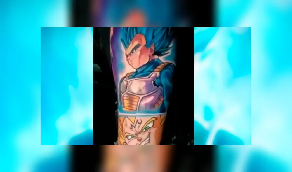 Facebook viral: fan de Dragon Ball Super se hace tatuaje ‘ultra realista’ de Vegeta y emociona a fans
