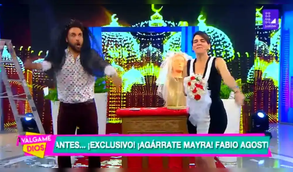 'Peluchín' se viste de viuda para recrear matrimonio de Sheyla Rojas