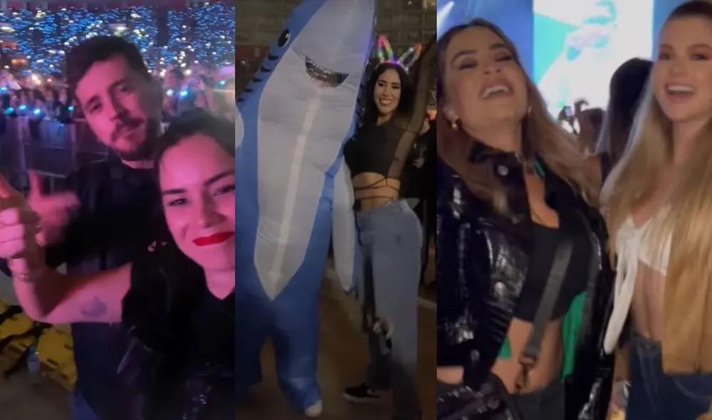 Famosos asistieron al concierto de Bad Bunny. Foto: composición/Instagram