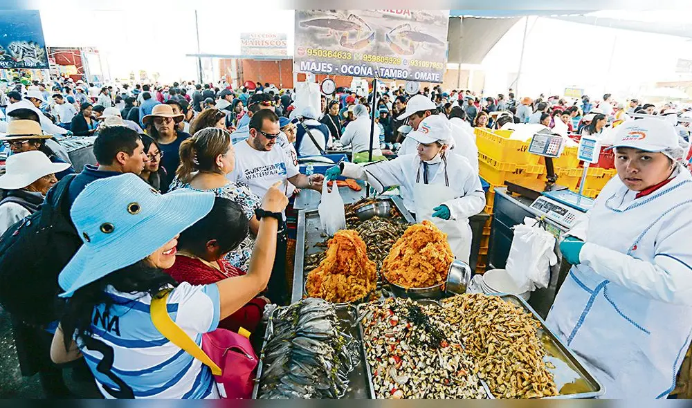 Cau cau y camarones, los mariscos más caros en terminales pesqueros de Arequipa