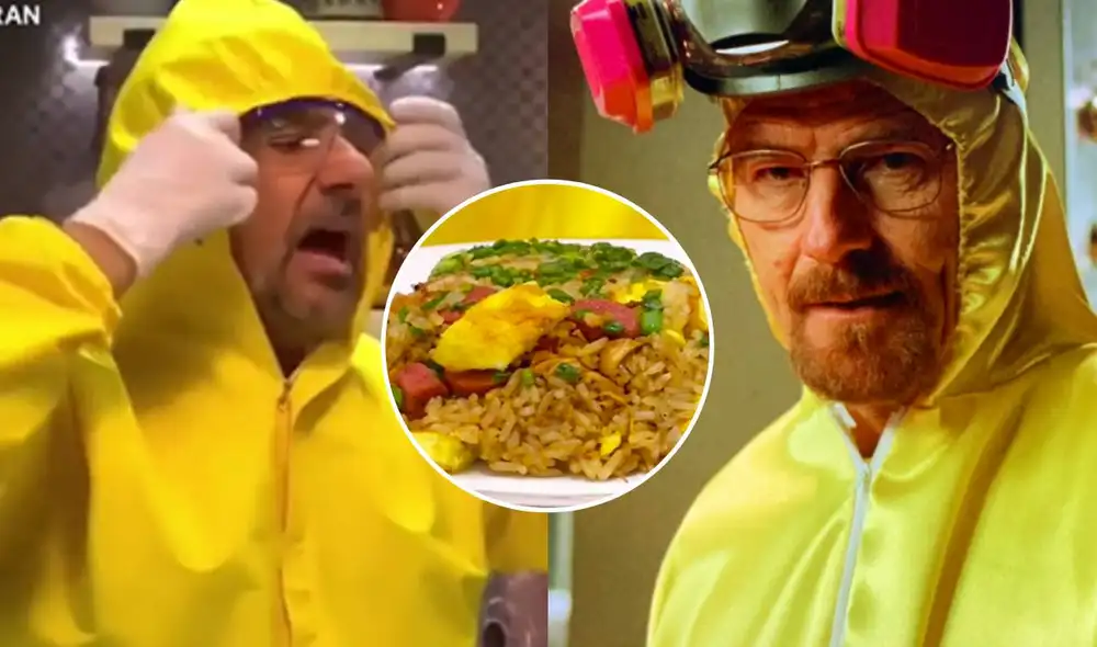 "Al fondo hay sitio" hizo una referencia a "Breaking bad" durante una escena donde Diego Montalbán se transformó en Heisenberg. Foto: composición/América TV/AMC "Al fondo hay sitio" hizo una referencia a "Breaking bad" durante una escena donde Diego Montalbán se transformó en Heisenberg. Foto: composición/América TV/AMC