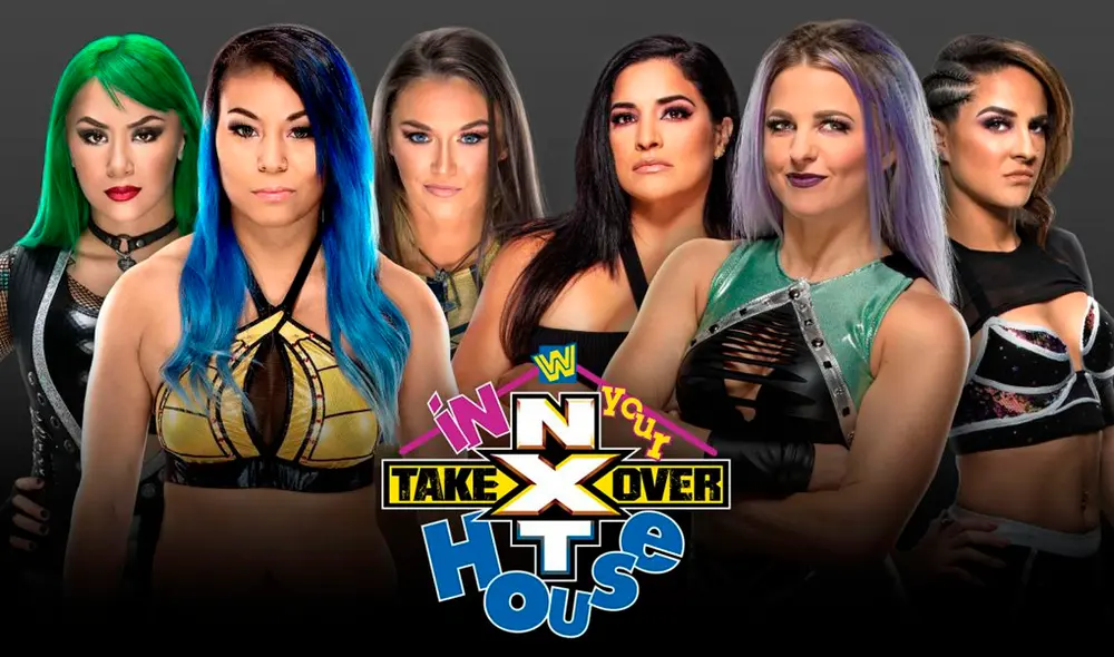 Tegan Nox, Shotzi Blackheart y Mia Yim vs. Candice LeRae, Dakota Kai y Raquel Gonzalez en NXT TakeOver In Your House. Foto: WWE