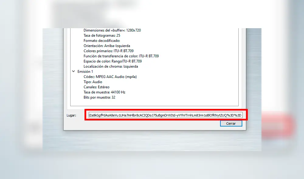 Copia el enlace de Lugar. Imagen: captura.