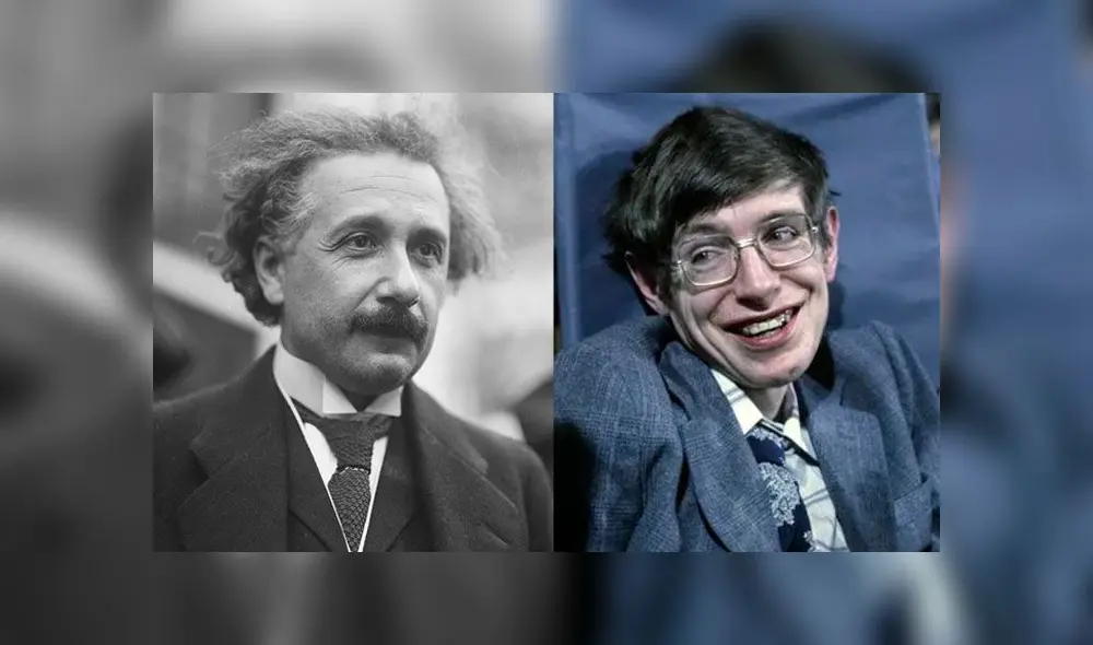 Albert Einstein y Stephen Hawking. Fotos: Difusión.