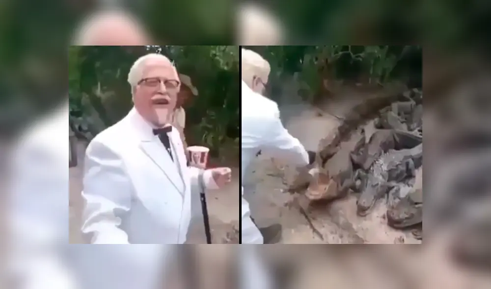 Los depredadores actuaron de una inusual manera al ver al hombre. Foto: captura