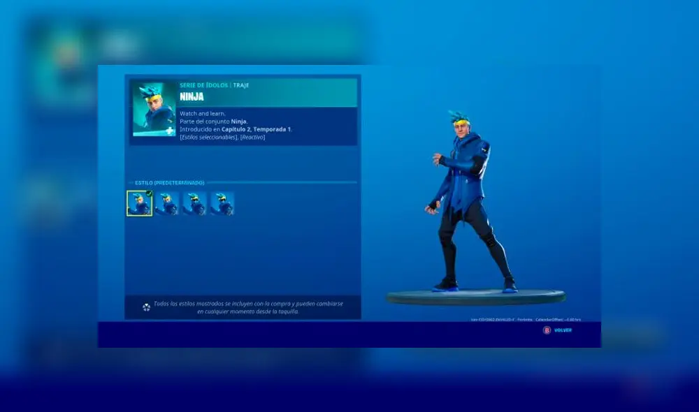 Ninja ayudó a la popularización de Fortnite, y en enero de 2020 se lanzó su skin dentro de la "Icon Series" Ninja ayudó a la popularización de Fortnite, y en enero de 2020 se lanzó su skin dentro de la "Icon Series"