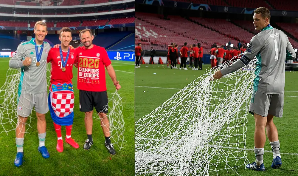 Champions League: Manuel Neuer se llevó un peculiar recuerdo tras campeonar con el Bayern Múnich. Foto: AFP