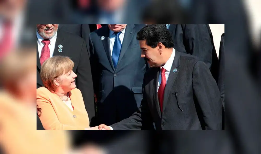 La canciller de Alemania Angela Merkel en un encuentro con Nicolás Maduro. Foto: referencial La canciller de Alemania Angela Merkel en un encuentro con Nicolás Maduro. Foto: referencial