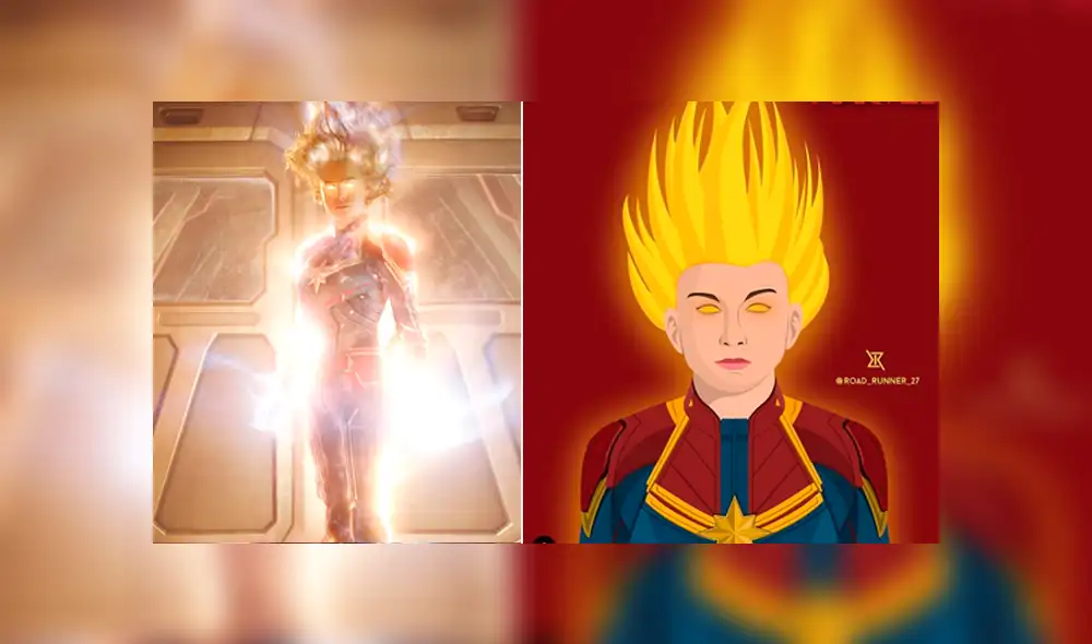 Así luciría Capitana Marvel como una Super Saiyajin [FOTOS]