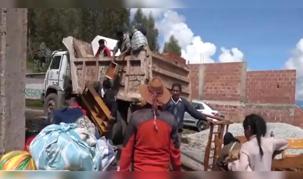Pobladores de Poroy fueron llevados a albergues temporales.