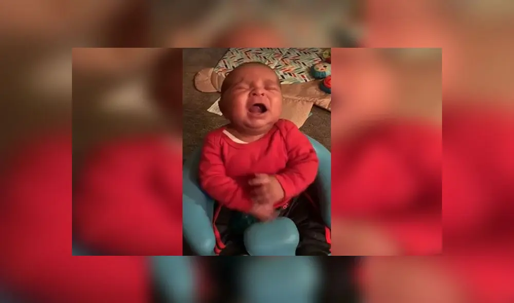 Desliza para descubrir la reacción del bebé a un audio de él mismo llorando. Fotos: Facebook. Desliza para descubrir la reacción del bebé a un audio de él mismo llorando. Fotos: Facebook.