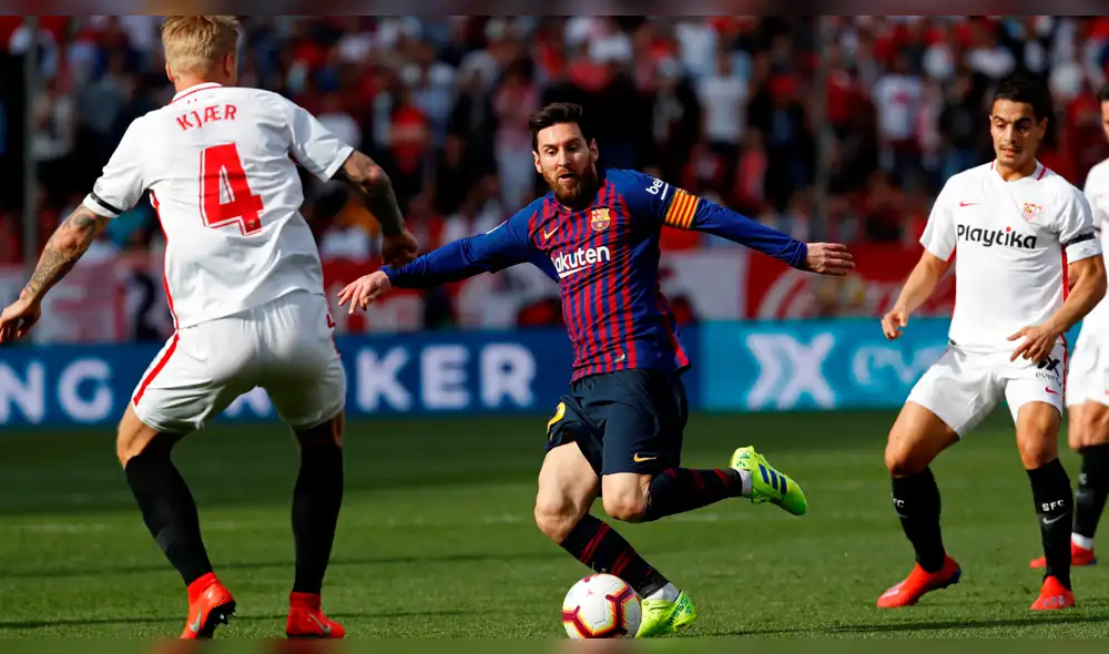 Messi le encajó tres goles al Sevilla y uno los rivales se rindió ante el '10'