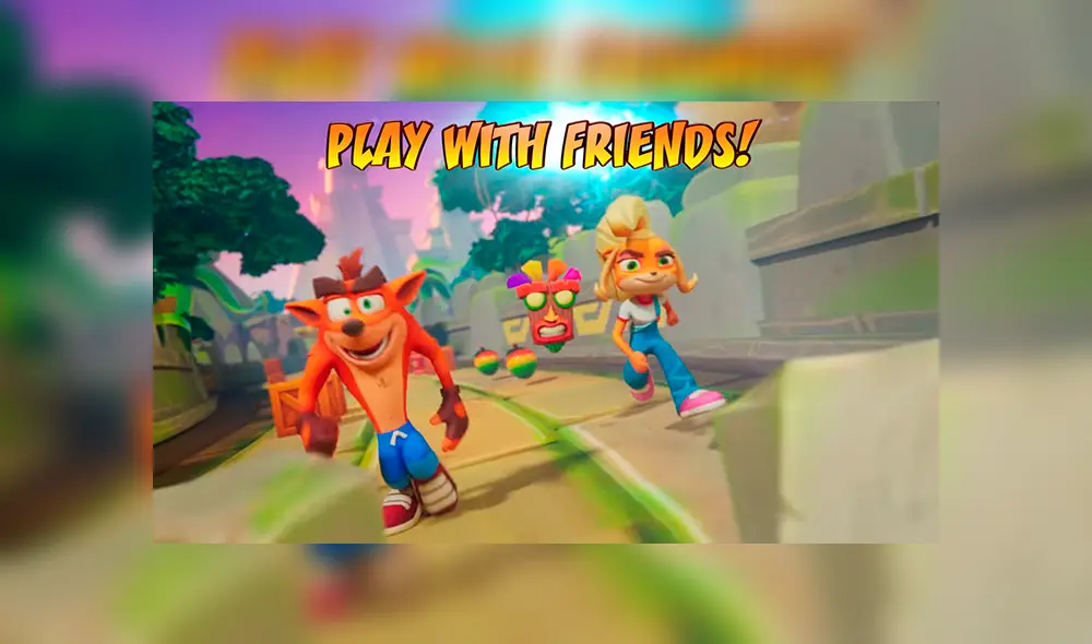 El nuevo videojuego de King contará con modo multijugador online. Foto: Crash Bandicoot on the Run. El nuevo videojuego de King contará con modo multijugador online. Foto: Crash Bandicoot on the Run.