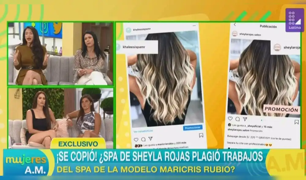 Sheyla Rojas en escándalo por plagio de trabajos en salón de belleza