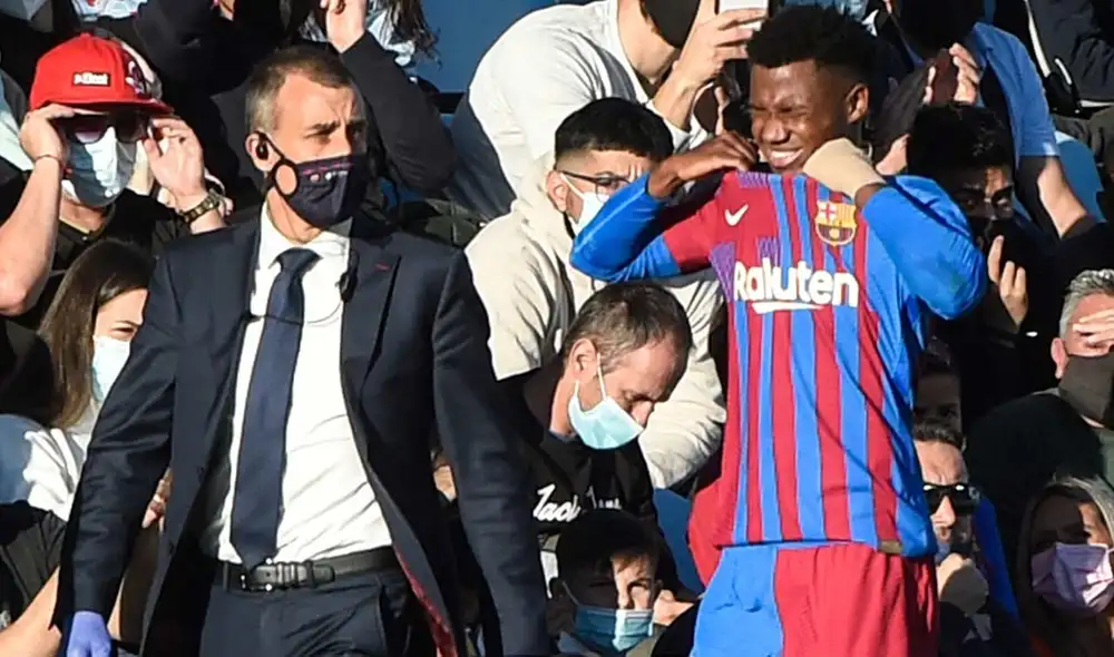 Ansu Fati lleva tres goles en la presente temporada de la Liga Santander. Foto: AFP