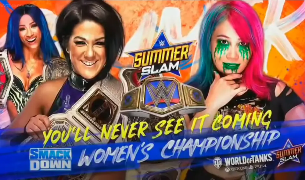 Bayley vs. Asuka EN VIVO en SummerSlam 2020. | Foto: WWE