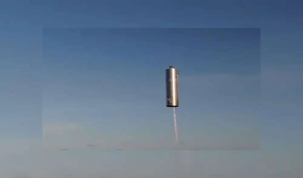 El prototipo del cohete Starship completó una prueba de vuelo exitosa. Captura de video: SpaceX.